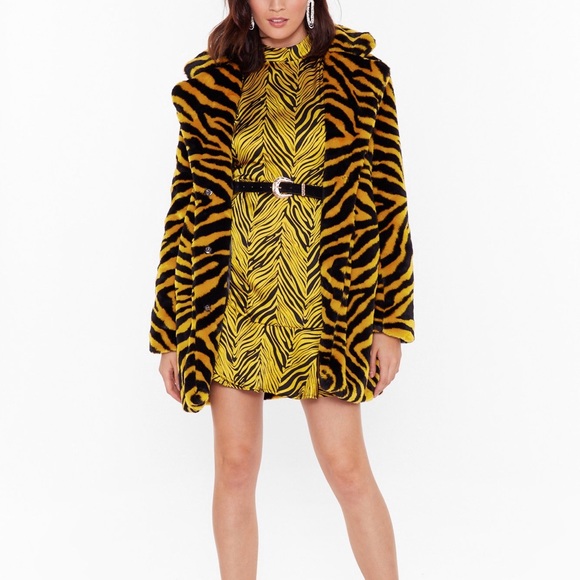 Wild Love of Ours Tiger Faux Fur Coat - Picture 3 of 9